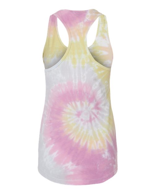 Women's Tie-Dyed Racerback Tank Top - Desert Rose Back