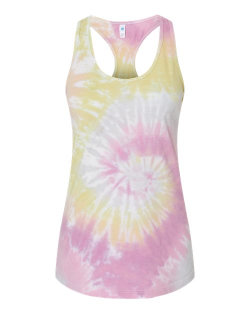 Women's Tie-Dyed Racerback Tank Top - Desert Rose Front