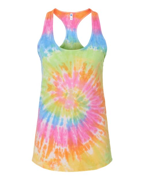 Women's Tie-Dyed Racerback Tank Top - Eternity Front