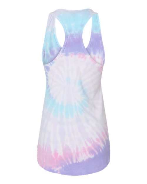 Women's Tie-Dyed Racerback Tank Top - Unicorn Back