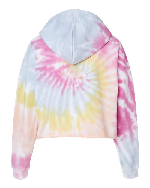 Women's Tie-Dyed Crop Hooded Sweatshirt - Desert Rose Back