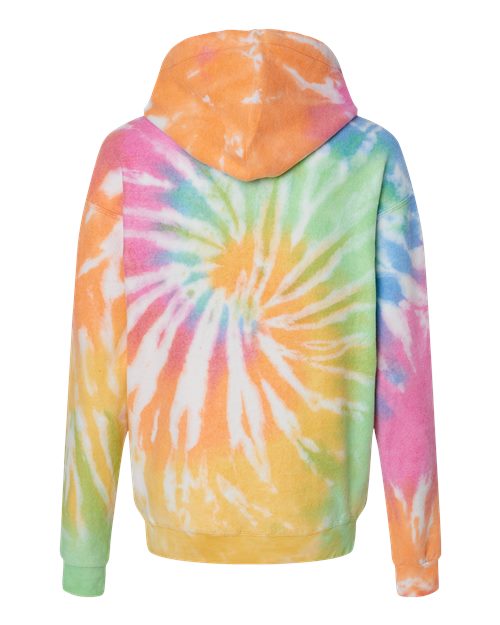 Unisex Tie-Dyed Cloud Inside-Out Fleece Hooded Sweatshirt - Eternity Back