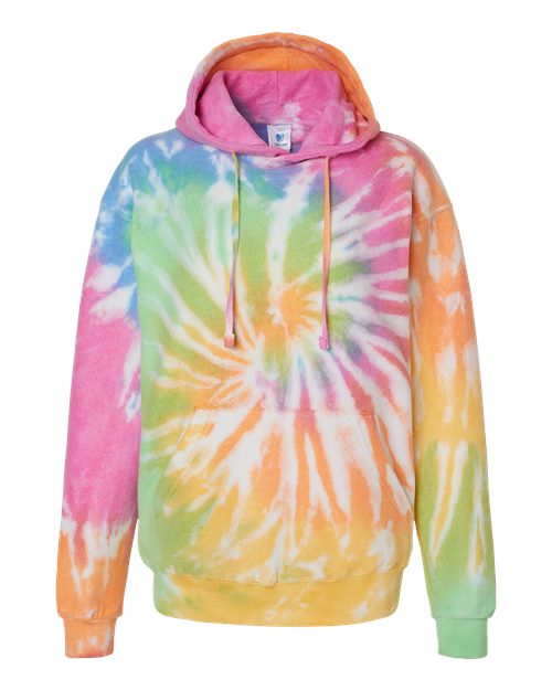 Unisex Tie-Dyed Cloud Inside-Out Fleece Hooded Sweatshirt - Eternity Front