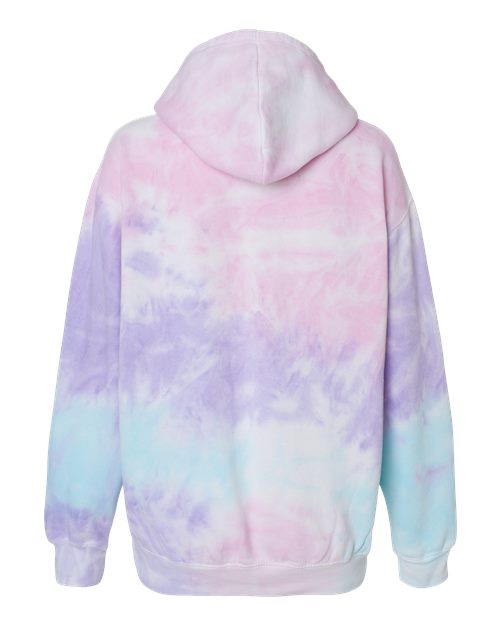 Unisex Tie-Dyed Hooded Sweatshirt - Cotton Candy Back