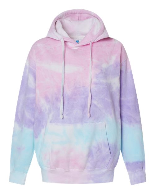 Unisex Tie-Dyed Hooded Sweatshirt - Cotton Candy Front