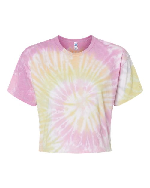 Women's Tie-Dyed Crop T-Shirt - Desert Rose Front