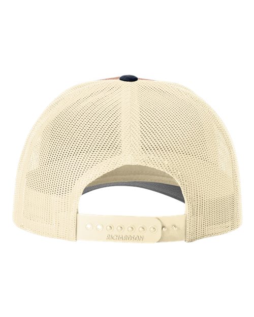 Low Pro Trucker Cap - Dark Orange/ Birch/ Patriot Blue Back