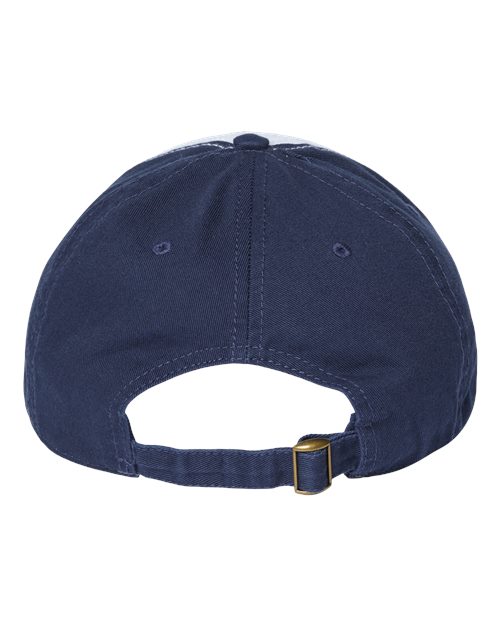 Relaxed Golf Dad Hat - White/ Light Navy Back