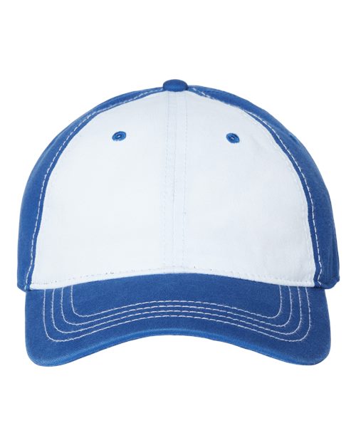 Relaxed Golf Dad Hat - White/ Royal Front