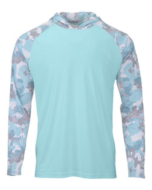 Unisex Tortuga Extreme Performance Hooded T-Shirt - Aqua Blue Front