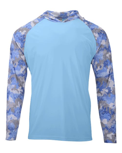 Unisex Tortuga Extreme Performance Hooded T-Shirt - Blue Mist Front