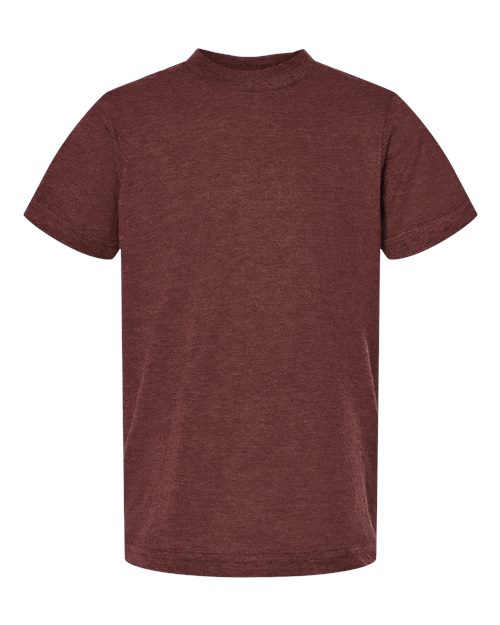 Youth Fine Jersey T-Shirt - Heather Burgundy Front
