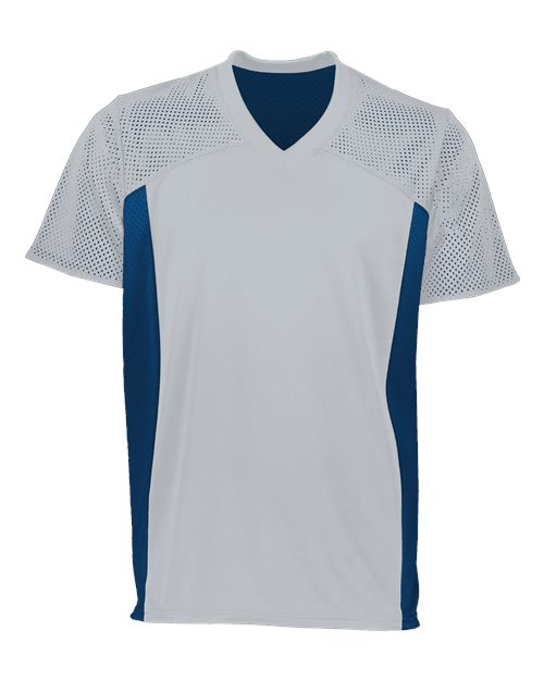 Unisex Reversible Flag Football Jersey - Silver/ Navy Front