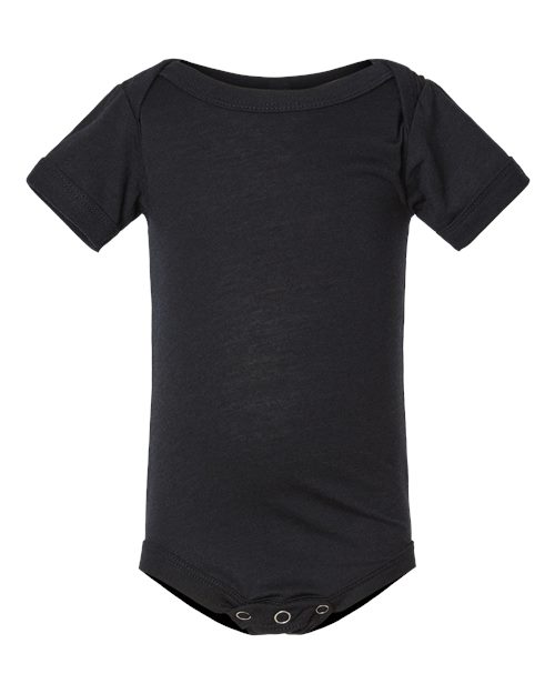 Infant Triblend One Piece - Solid Black Triblend Front