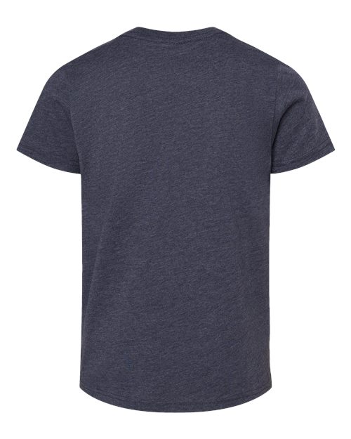 Youth CVC Jersey Tee - Heather Midnight Navy Back