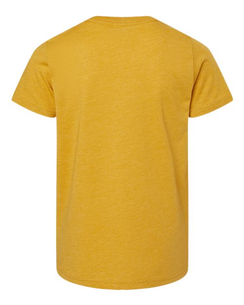 Youth CVC Jersey Tee - Heather Mustard Back