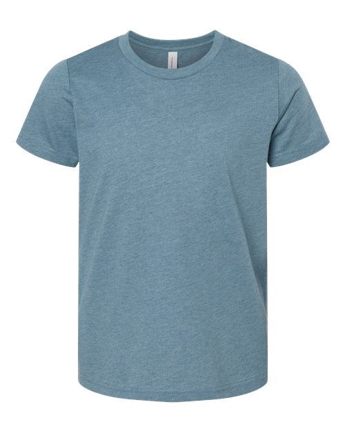 Youth CVC Jersey Tee - Heather Slate Front