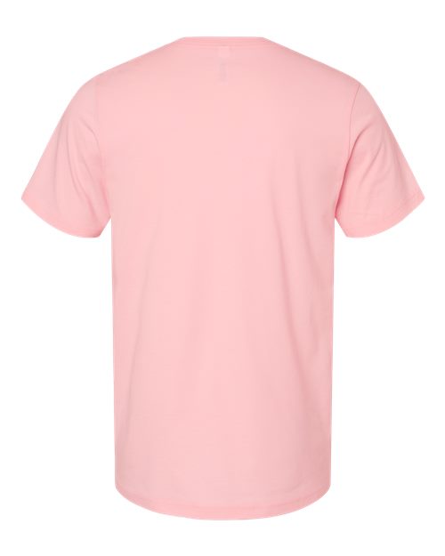 Unisex Jersey V-Neck Tee - Pink Back