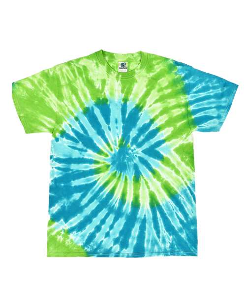 Unisex Multi-Color Tie-Dyed T-Shirt - St Lucia Front