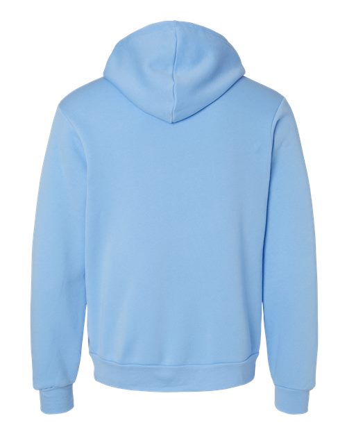 Unisex Sponge Fleece Hoodie Sweatshirt - Carolina Blue Back