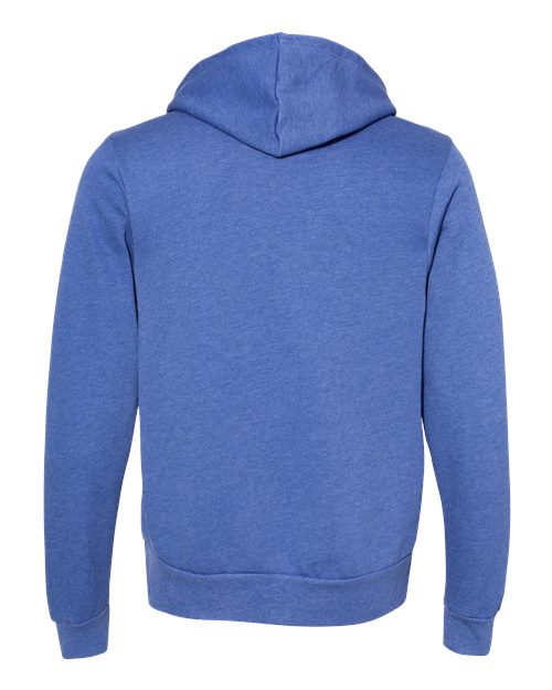 Unisex Sponge Fleece Hoodie Sweatshirt - Heather Columbia Blue Back