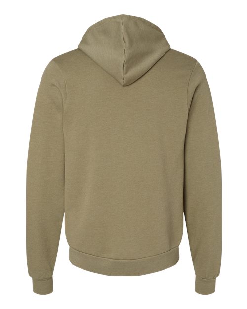 Unisex Sponge Fleece Hoodie Sweatshirt - Heather Olive Back