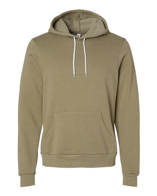 Unisex Sponge Fleece Hoodie Sweatshirt - Heather Olive Front