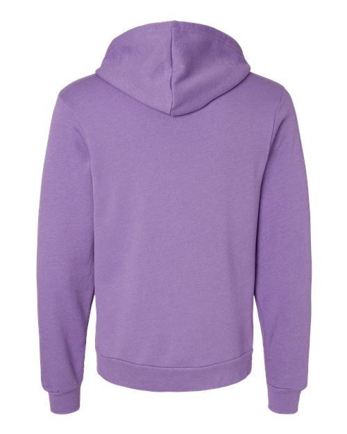 Unisex Sponge Fleece Hoodie Sweatshirt - Heather Team Purple Back