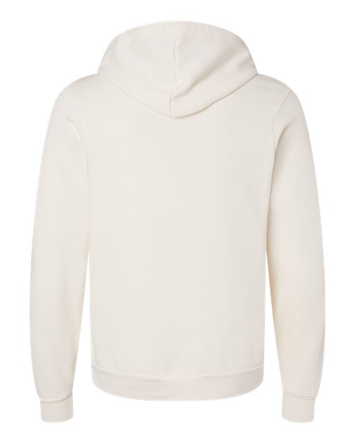 Unisex Sponge Fleece Hoodie Sweatshirt - Natural Back