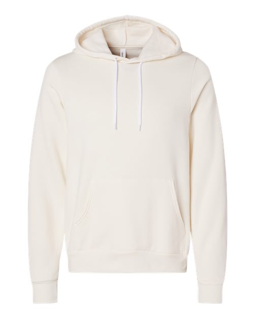 Unisex Sponge Fleece Hoodie Sweatshirt - Natural Front