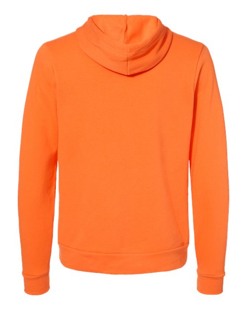 Unisex Sponge Fleece Hoodie Sweatshirt - Orange Back