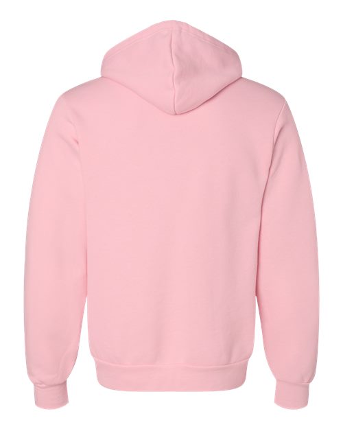 Unisex Sponge Fleece Full-Zip Hoodie Sweatshirt - Pink Back
