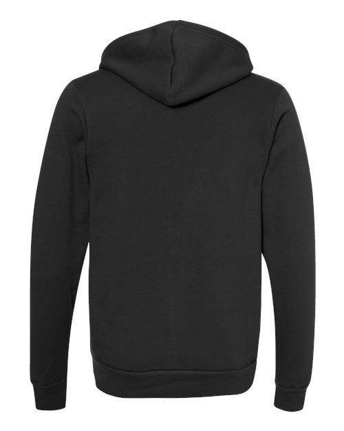 Unisex Sponge Fleece Full-Zip Hoodie Sweatshirt - Vintage Black Back