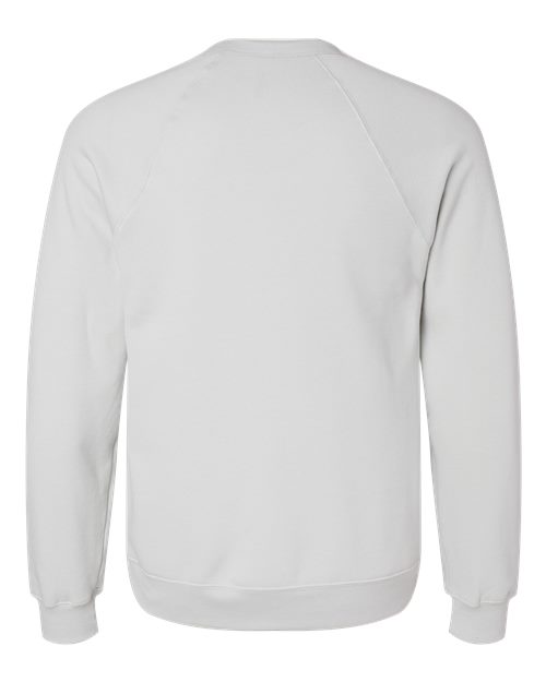Unisex Sponge Fleece Raglan Crewneck Sweatshirt - Silver Back