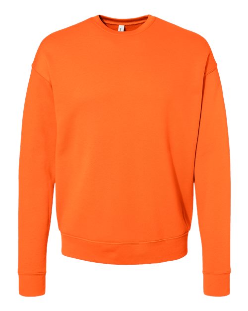 Unisex Sponge Fleece Drop Shoulder Crewneck Sweatshirt - Orange Front