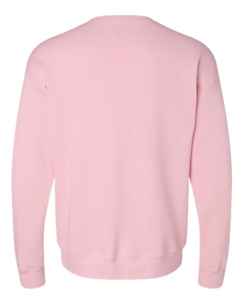 Unisex Sponge Fleece Drop Shoulder Crewneck Sweatshirt - Pink Back