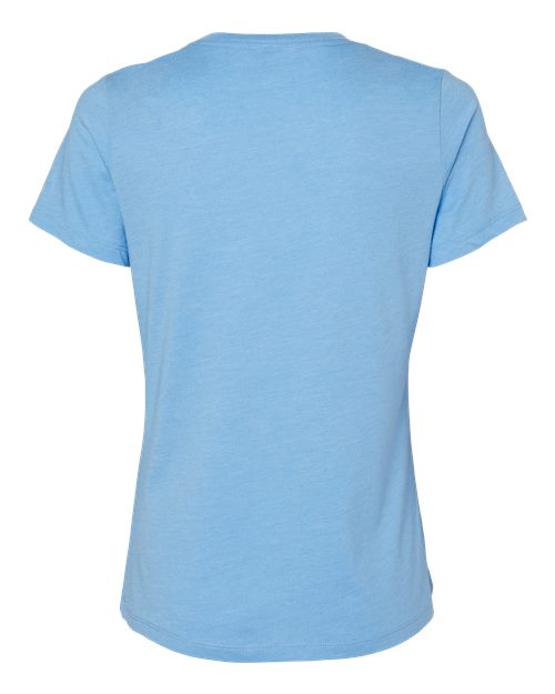Women’s Relaxed Fit Heather CVC Tee - Heather Carolina Blue Back