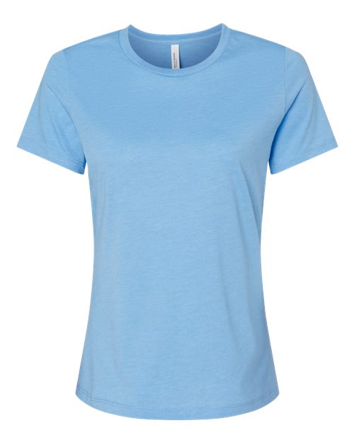 Women’s Relaxed Fit Heather CVC Tee - Heather Carolina Blue Front