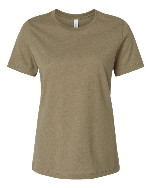 Women’s Relaxed Fit Heather CVC Tee - Heather Olive Front