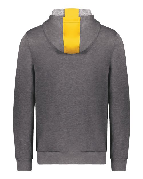 Youth Eco Revive™ Three-Season Triblend Fleece Hooded Sweatshirt - Gold/ Carbon Heather Back