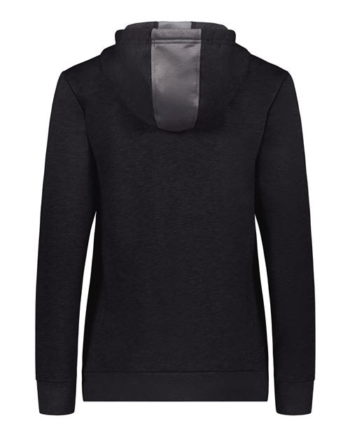 Women's Eco Revive™ Three-Season Triblend Fleece Hooded Sweatshirt - Carbon Heather/ Black Back