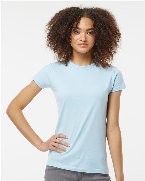 Women's Fine Jersey Slim Fit T-Shirt - Heather Denim Front