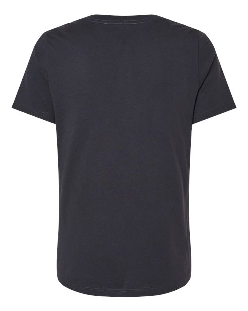 Women’s Relaxed Jersey V-Neck Tee - Dark Grey Back