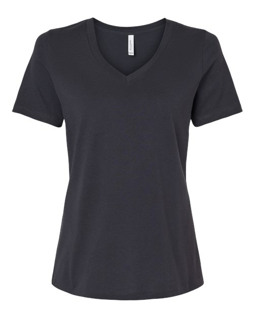 Women’s Relaxed Jersey V-Neck Tee - Dark Grey Front