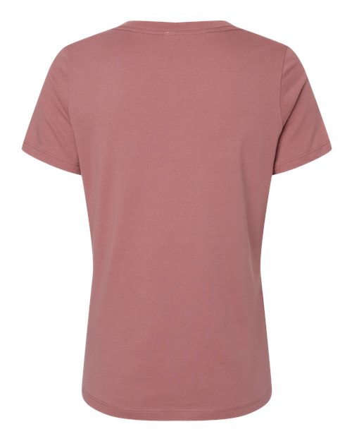 Women’s Relaxed Jersey V-Neck Tee - Mauve Back