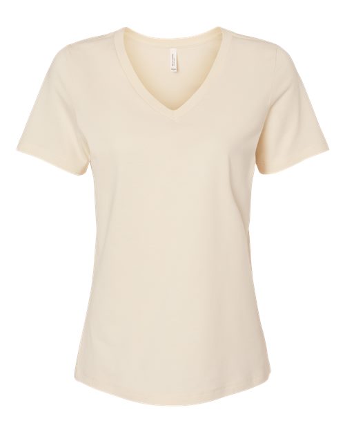 Women’s Relaxed Jersey V-Neck Tee - Natural Front