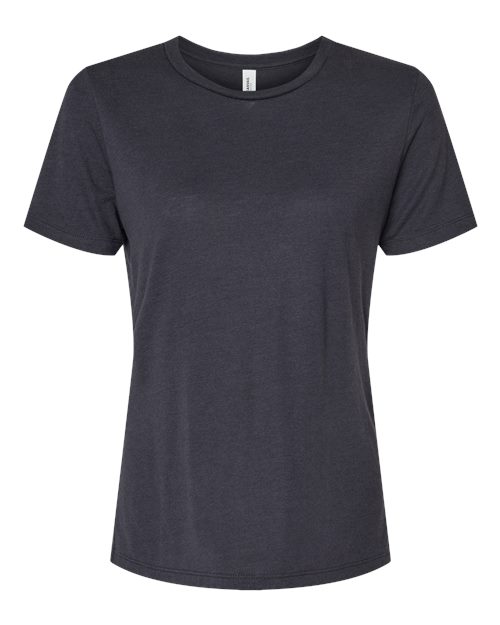 BELLA + CANVAS Women’s Relaxed Fit Triblend Tee - Solid Dark Grey Triblend Front