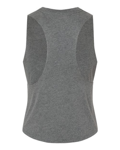 Women's Racerback Crop Tank - Deep Heather Back