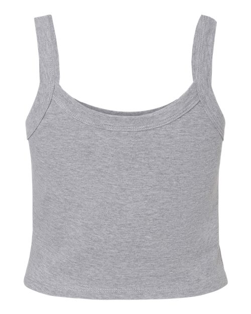 Women's Micro Rib Spaghetti Strap Tank - Athletic Heather Back