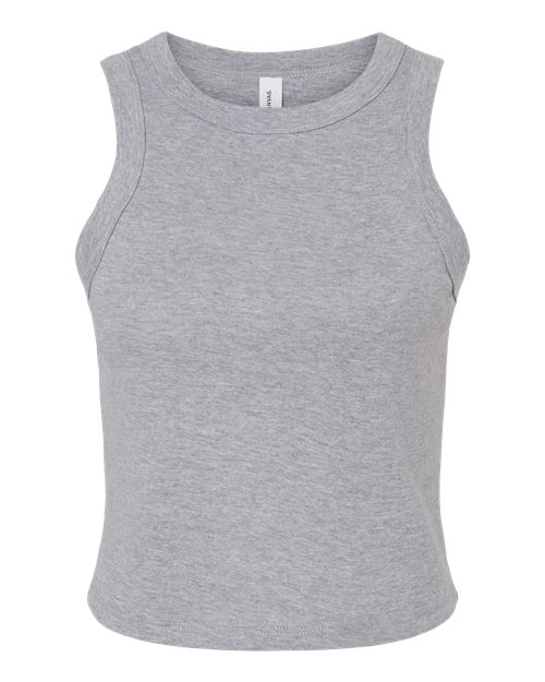 Women's Micro Rib Racer Tank - Athletic Heather Front